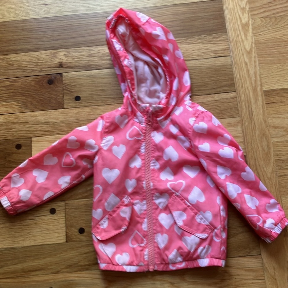 Carter's Coral Heart Jacket 12M